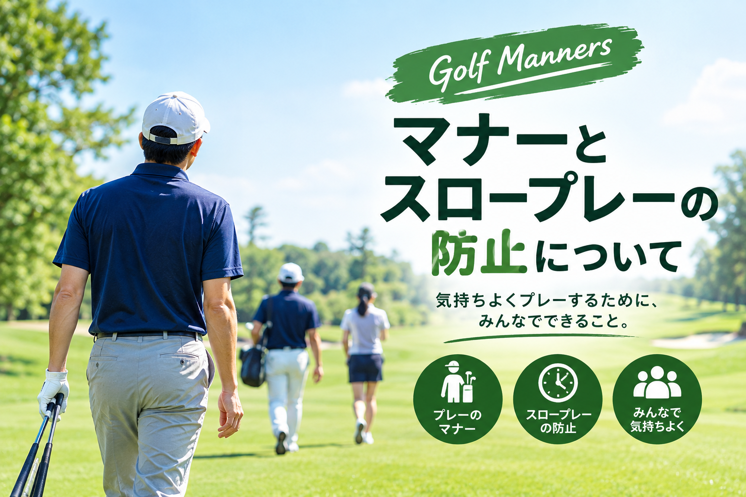 ゴルフのスロープレー防止マナー｜プレーを速くするための習慣と心がけ