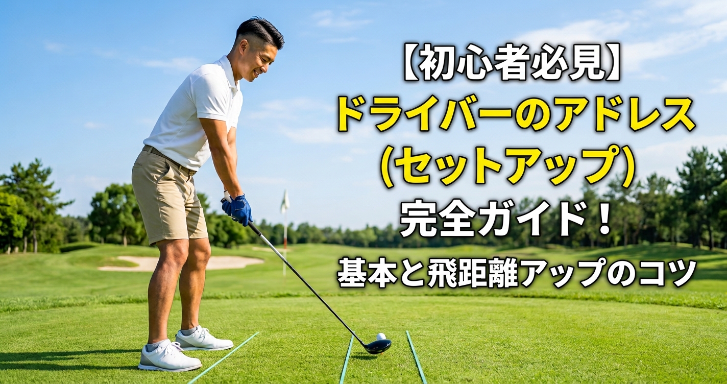 ドライバーのアドレスとセットアップ｜飛距離と方向性を上げる構え方の基本